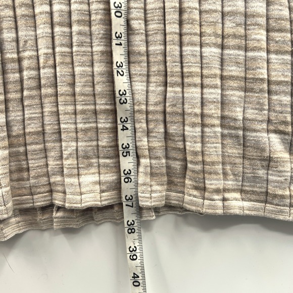 Prana Women's Henly Striped Knit Button Neck Pleated Organic Cotton Dress Size M - Picture 7 of 7